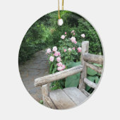 Shakespeare Garden Bench Rozen Central Park NYC Keramisch Ornament (Links)