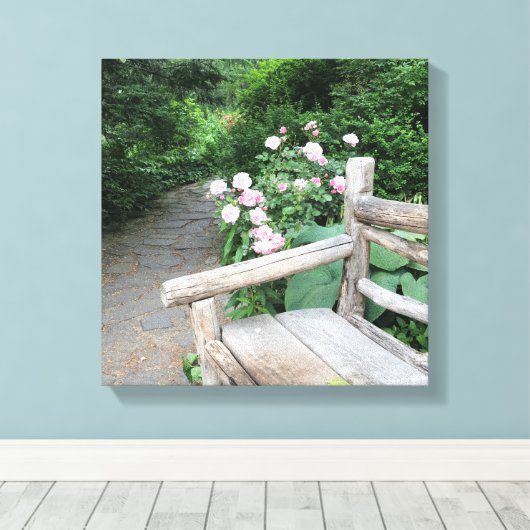 Shakespeare Garden Central Park Canvas Afdruk (Insitu (Houten vloer))