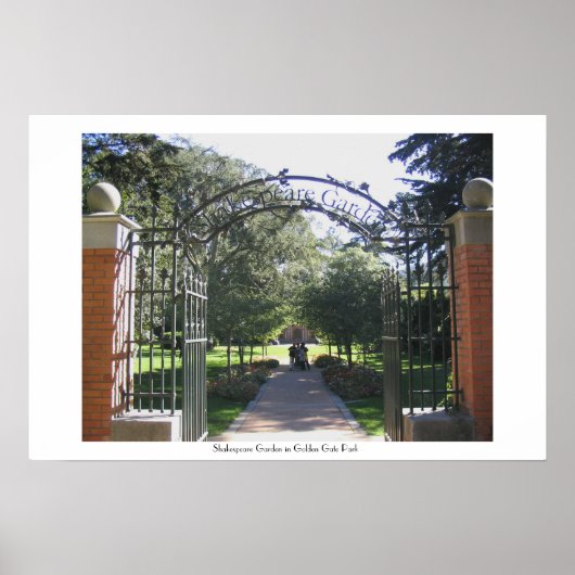 Shakespeare Garden in Golden Gate Park Poster (Voorkant)