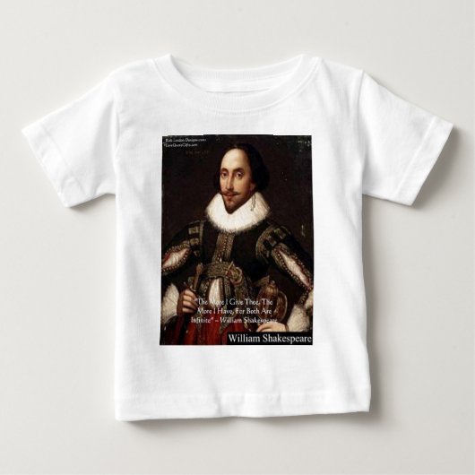 Shakespeare "Geef Oneindig" Liefdescitaten Geschen (Voorkant)