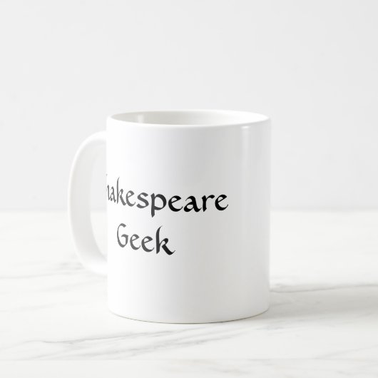 Shakespeare Geek Coffee Mok (Voorkant links)