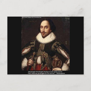 Shakespeare "Goedenacht, Afscheid" Liefdescadeaus Briefkaart