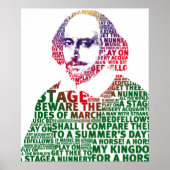 Shakespeare groen gradiënt tekst ontwerp poster (Voorkant)