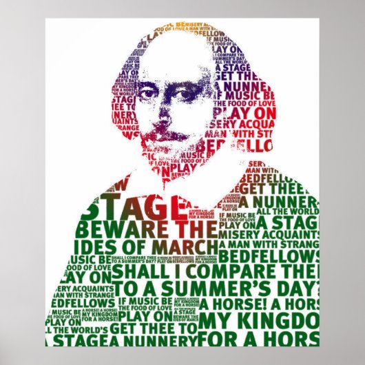Shakespeare groen gradiënt tekst ontwerp poster (Voorkant)