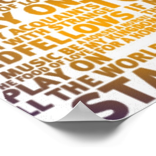 Shakespeare groen paarse gradiënt tekst ontwerp poster (Hoek)