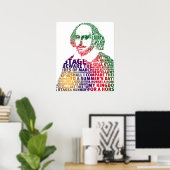 Shakespeare groen paarse gradiënt tekst ontwerp poster (Thuiskantoor)