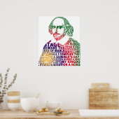 Shakespeare groen paarse gradiënt tekst ontwerp poster (Keuken)