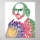 Shakespeare groen paarse gradiënt tekst ontwerp poster (Voorkant)