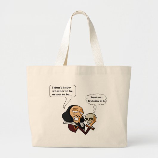 Shakespeare Hamlet, al dan niet om te zijn Grote Tote Bag (Voorkant)
