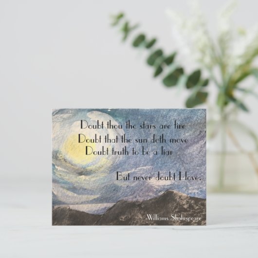 Shakespeare Hamlet Briefkaart (Staand voorkant)