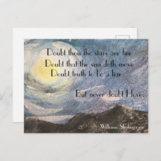 Shakespeare Hamlet Briefkaart (Voorkant / Achterkant)