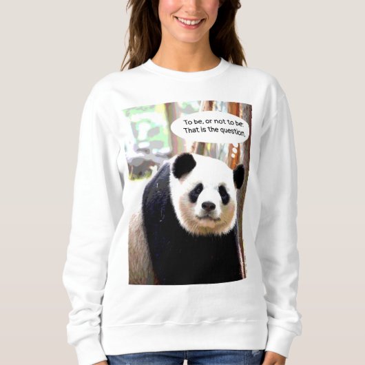 Shakespeare Hamlet Quote Panda Beer Womens Trui (Voorkant)
