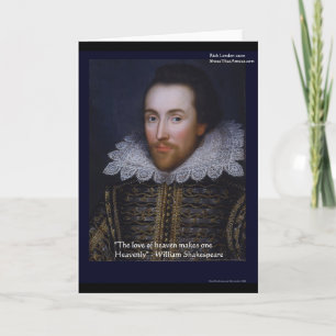 Shakespeare "Hemelse Liefde" Citaat Cadeaus & Kaar Kaart