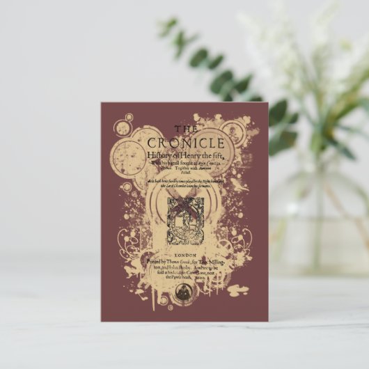 Shakespeare Henry V Quarto Front Piece Briefkaart (Staand voorkant)