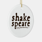 Shakespeare - het 'een Elizabeth'-ding Keramisch Ornament (Rechts)