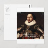 Shakespeare Het Verleden Is Proloog Citaat Briefkaart (Voorkant / Achterkant)