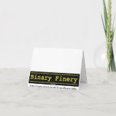 Shakespeare in Binaire Notecard Bedankkaart (Achterkant)