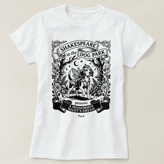 Shakespeare in de hondenpark - Puck - Beagle T-shirt (Design voorkant)