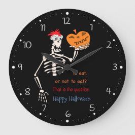 Shakespeare in Halloween Large Clock Grote Klok