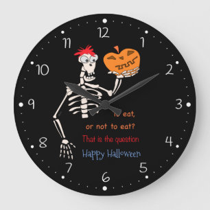 Shakespeare in Halloween Large Clock Grote Klok