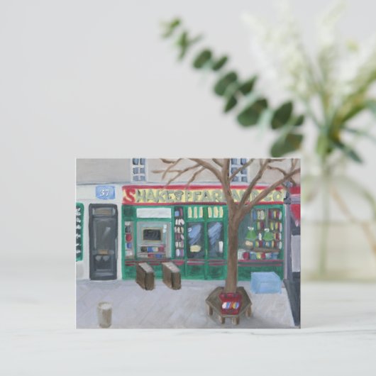 "SHAKESPEARE IN PARIJS" BRIEFKAART (Staand voorkant)