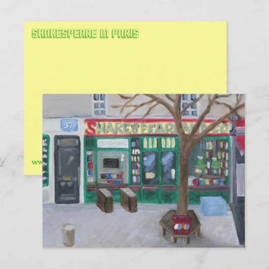 "SHAKESPEARE IN PARIJS" BRIEFKAART (Voorkant / Achterkant)