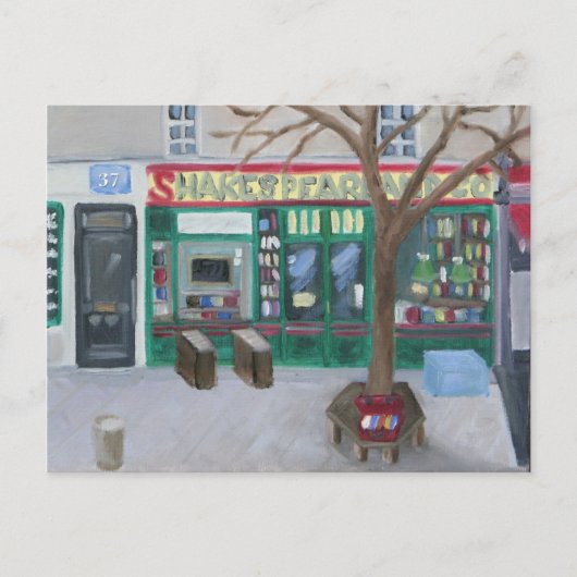 "SHAKESPEARE IN PARIJS" BRIEFKAART (Voorkant)