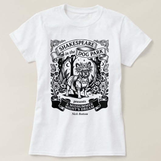 Shakespeare in the Dog Park - Nick Bottom T-shirt (Design voorkant)