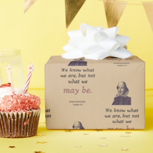 Shakespeare Inspiration  Bookish Afstuderen Cadeaupapier (Verjaardagsfeest)