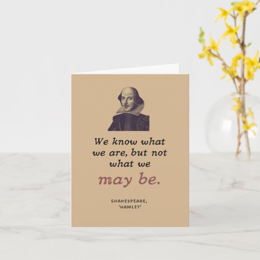 Shakespeare Inspiration Bookish Afstuderen Kaart (Gele Bloem)