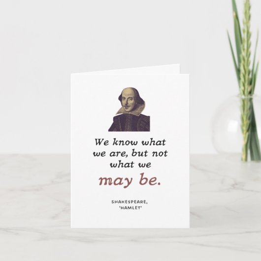 Shakespeare Inspiration Cute Bookish Afstuderen Kaart (Voorkant)