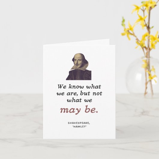 Shakespeare Inspiration Cute Bookish Afstuderen Kaart (Gele Bloem)