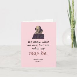 Shakespeare Inspiration Pink Bookish Afstuderen Kaart