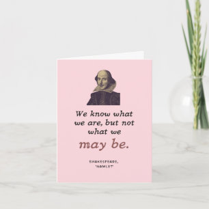 Shakespeare Inspiration Pink Bookish Afstuderen Kaart
