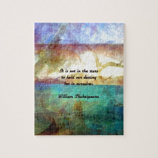 Shakespeare Inspirerend Citaat over bestemming Legpuzzel (Verticaal)