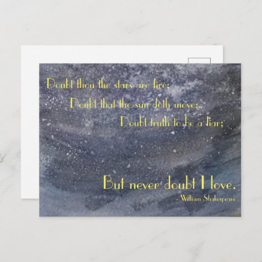 Shakespeare Inspirerend Quote Briefkaart (Voorkant / Achterkant)