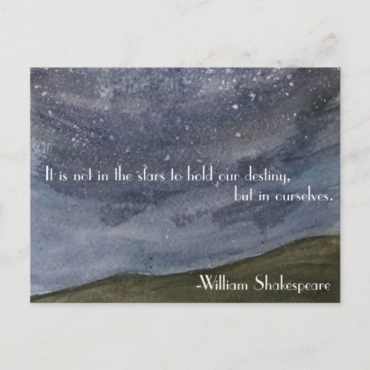 Shakespeare Inspirerend Quote Briefkaart (Voorkant)