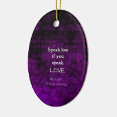 Shakespeare Inspirerend Romantic LOVE Quote Keramisch Ornament (Links)