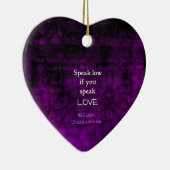 Shakespeare Inspirerend Romantic LOVE Quote Keramisch Ornament (Rechts)
