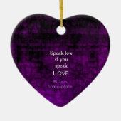 Shakespeare Inspirerend Romantic LOVE Quote Keramisch Ornament (Voorkant)