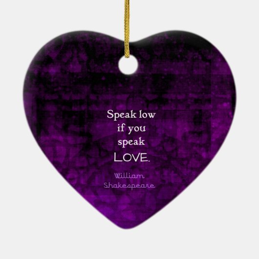 Shakespeare Inspirerend Romantic LOVE Quote Keramisch Ornament (Achterkant)