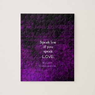 Shakespeare Inspirerend Romantic LOVE Quote Legpuzzel