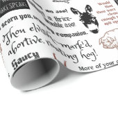 Shakespeare Insult Cute Illustrated Sarcastic Cadeaupapier (Rol Hoek)