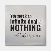 Shakespeare Insult existential Speak NIETS Magneet (Voorkant)