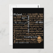 Shakespeare Insults Collectie Briefkaart (Voorkant / Achterkant)