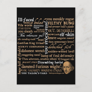 Shakespeare Insults Collectie Briefkaart