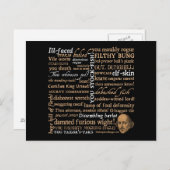 Shakespeare Insults Collectie Briefkaart (Voorkant / Achterkant)
