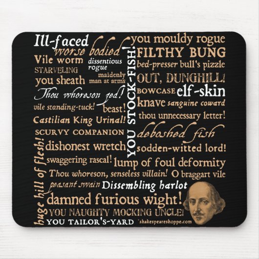 Shakespeare Insults Collectie Muismat (Voorkant)