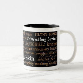 Shakespeare Insults Collectie Tweekleurige Koffiemok