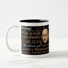 Shakespeare Insults Collectie Tweekleurige Koffiemok